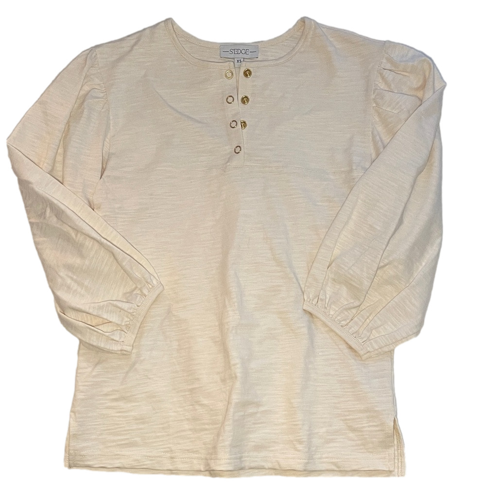Sedge Ivory Buttoned Blouse